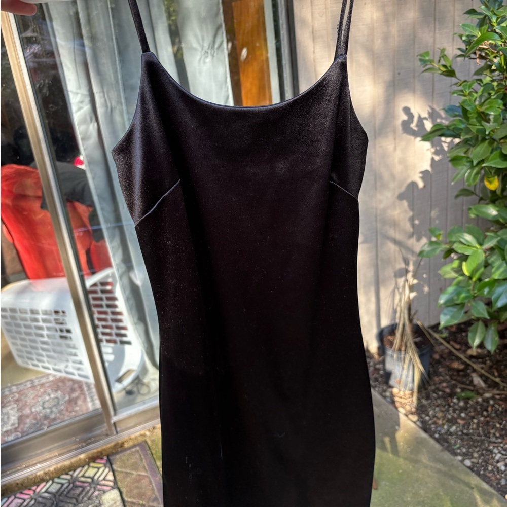 Pop Black Sheath Mini Dress Spaghetti Strap